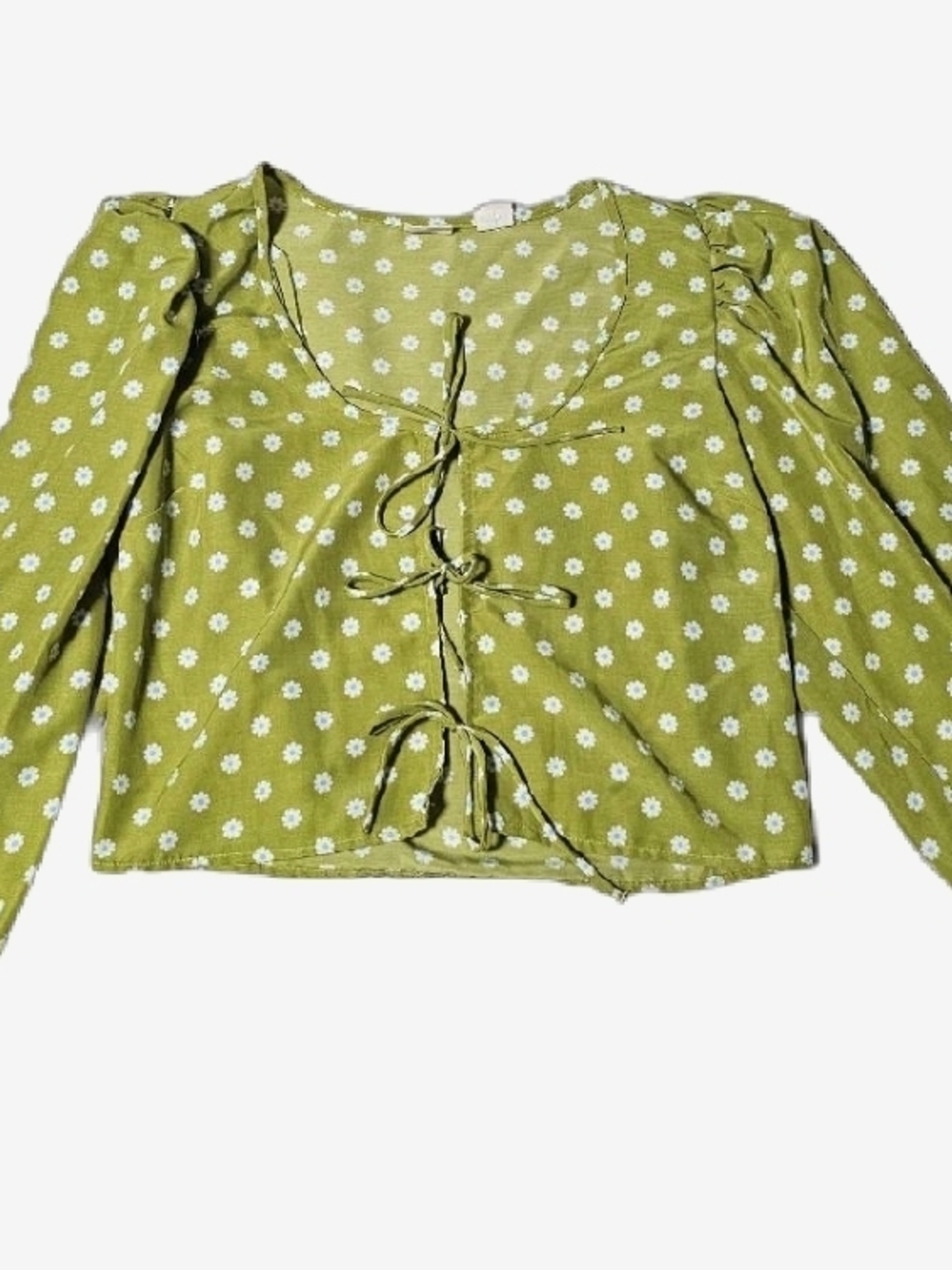 Levi's Olive Green Daisy Tie-Front Blouse